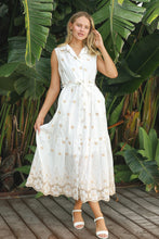 Load image into Gallery viewer, LINA EMBROIDERED COTTON MAXI DRESS