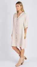 Load image into Gallery viewer, ANNYA LINEN SHIRT DRESS - NATURAL