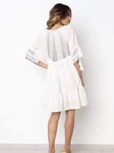 Load image into Gallery viewer, CHELSEY WHITE LACE BOHO DRESS - INDIKAH