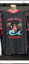Load image into Gallery viewer, MARGARITA COWGIRL OVERSIZED TEE - BLACK