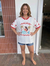 Load image into Gallery viewer, MARGARITA COWGIRL OVERSIZED TEE - WHITE
