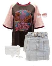 Load image into Gallery viewer, TEXAS RODEO OVERSIZED TEE - CHOCOLATE