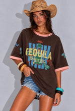Load image into Gallery viewer, TEQUILA SUNRISE OVERSIZED TEE - BROWN
