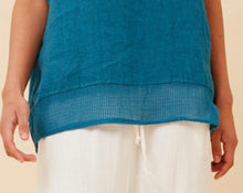 Load image into Gallery viewer, COCO ITALIAN LINEN TOP - PETROL