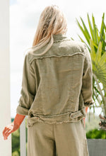 Load image into Gallery viewer, HANNA KHAKI LINEN JACKET - SOUL SPARROW