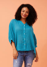 Load image into Gallery viewer, CELINE BLOUSE - TURQUOISE
