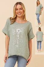 Load image into Gallery viewer, ASHER ITALIAN LINEN TOP - SAGE