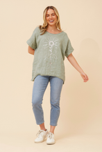 Load image into Gallery viewer, ASHER ITALIAN LINEN TOP - SAGE