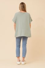 Load image into Gallery viewer, ASHER ITALIAN LINEN TOP - SAGE