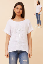 Load image into Gallery viewer, ASHER ITALIAN LINEN TOP - WHITE