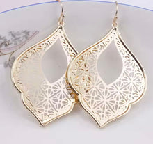 Load image into Gallery viewer, MOROCCO TEARDROP GOLD &amp; SILVER EARRINGS