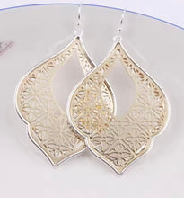 Load image into Gallery viewer, MOROCCO TEARDROP GOLD &amp; SILVER EARRINGS