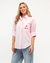 Load image into Gallery viewer, MI AMORE STRIPE SHIRT - PINK