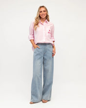 Load image into Gallery viewer, MI AMORE STRIPE SHIRT - PINK