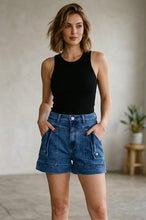 Load image into Gallery viewer, JAGGER DENIM SHORTS - DARK DENIM
