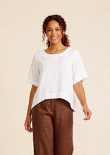 Load image into Gallery viewer, HARLOW LINEN TOP - WHITE