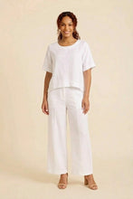Load image into Gallery viewer, HARLOW LINEN TOP - WHITE