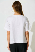 Load image into Gallery viewer, HARLOW LINEN TOP - WHITE