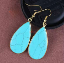 Load image into Gallery viewer, TURQUOISE GEMSTONE EARRINGS
