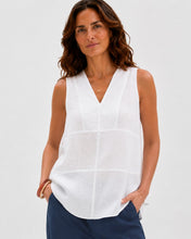Load image into Gallery viewer, KAYLA LINEN TOP - WHITE