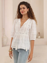 Load image into Gallery viewer, ARLO WHITE COTTON BLOUSE