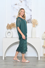 Load image into Gallery viewer, MARGO SILK DRESS - EMERALD