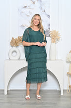 Load image into Gallery viewer, MARGO SILK DRESS - EMERALD