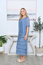 Load image into Gallery viewer, MARGO SILK DRESS - BLUE