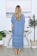 Load image into Gallery viewer, MARGO SILK DRESS - BLUE