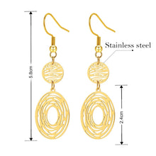 Load image into Gallery viewer, GOLD MAZE PENDANT EARRINGS