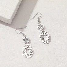 Load image into Gallery viewer, SILVER MAZE PENDANT EARRINGS
