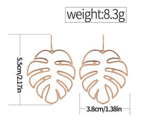 Load image into Gallery viewer, ROSE GOLD PALM LEAF EARRINGS