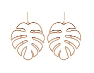 ROSE GOLD PALM LEAF EARRINGS