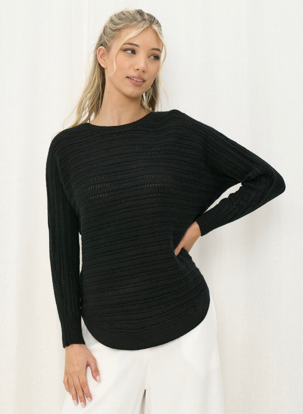 DREW KNIT BLACK JUMPER - IRIS MAXI