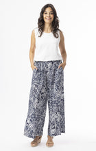 Load image into Gallery viewer, AKSHARAY NAVY COTTON PANTS - ORIENTIQUE