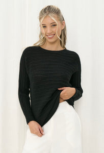 DREW KNIT BLACK JUMPER - IRIS MAXI