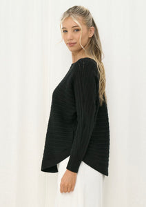 DREW KNIT BLACK JUMPER - IRIS MAXI