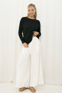 DREW KNIT BLACK JUMPER - IRIS MAXI