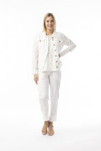 Load image into Gallery viewer, FRANKIE LINEN JACKET ORIENTIQUE - WHITE