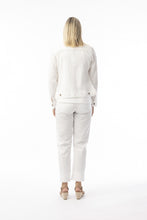 Load image into Gallery viewer, FRANKIE LINEN JACKET ORIENTIQUE - WHITE