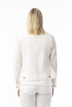 Load image into Gallery viewer, FRANKIE LINEN JACKET ORIENTIQUE - WHITE