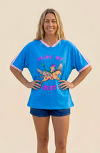 Load image into Gallery viewer, DOING MY BEST OVERSIZED TEE - BLUE