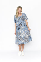 Load image into Gallery viewer, YVONNE MIDI DRESS - BLUE