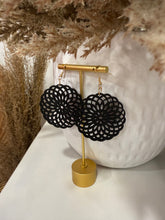 Load image into Gallery viewer, WOODEN BLACK BOHO EARRINGS