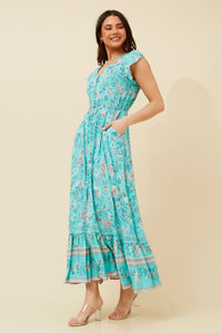 MOROCCO FLORAL MAXI DRESS