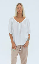 Load image into Gallery viewer, LUZIA WHITE COTTON TOP - CARBON THE LABEL