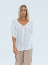 Load image into Gallery viewer, LUZIA WHITE COTTON TOP - CARBON THE LABEL