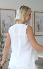 Load image into Gallery viewer, CHERRY COTTON EMBROIDERED TANK - WHITE