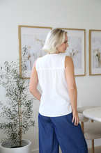 Load image into Gallery viewer, CHERRY COTTON EMBROIDERED TANK - WHITE
