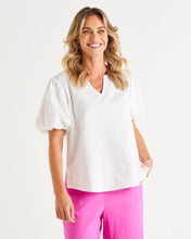 Load image into Gallery viewer, ALBA BLOUSE - WHITE - BETTY BASICS